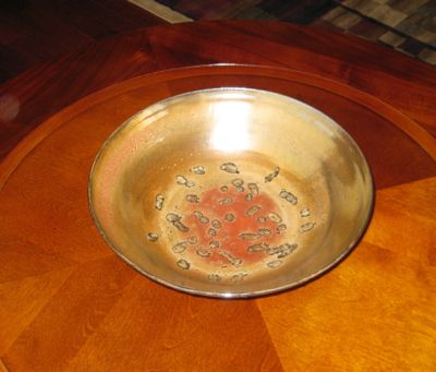 Orange Shino Bowl, top view